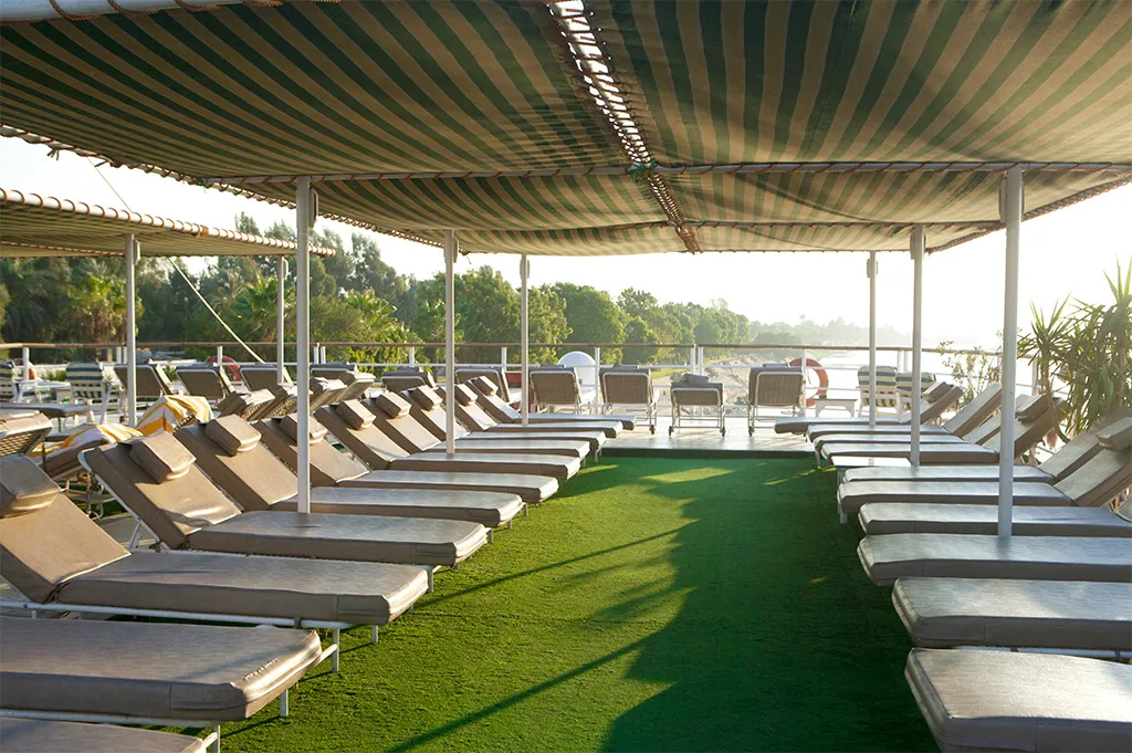 Sun deck of the Champolion I Nile cruise